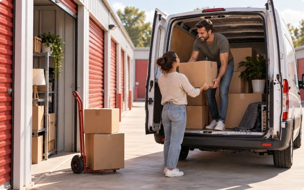 Prêt de camionnette pour charger un box